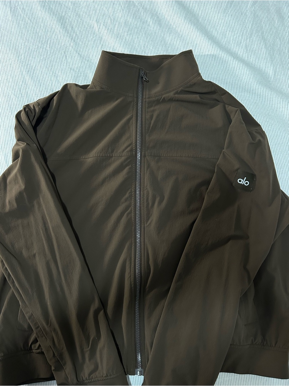 ALO Yoga Men's Full-Zip Jacket in Espresso